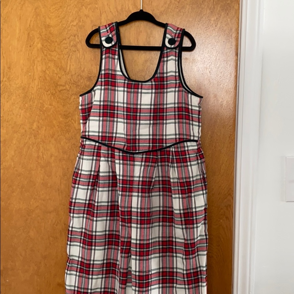Talbots kids plaid jumpsuit